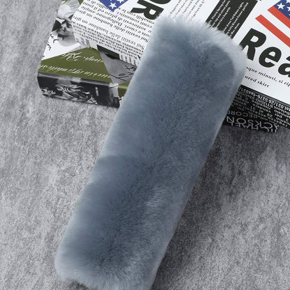 OGLAND Authentic Sheepskin Car Seat Belt Pad,2 Pack Soft Seat Belt Cover for Shoulder Pad Neck Cushion Protector Car Accessories by Genuine Natural Merino Wool (Misty Gray) - Colors A