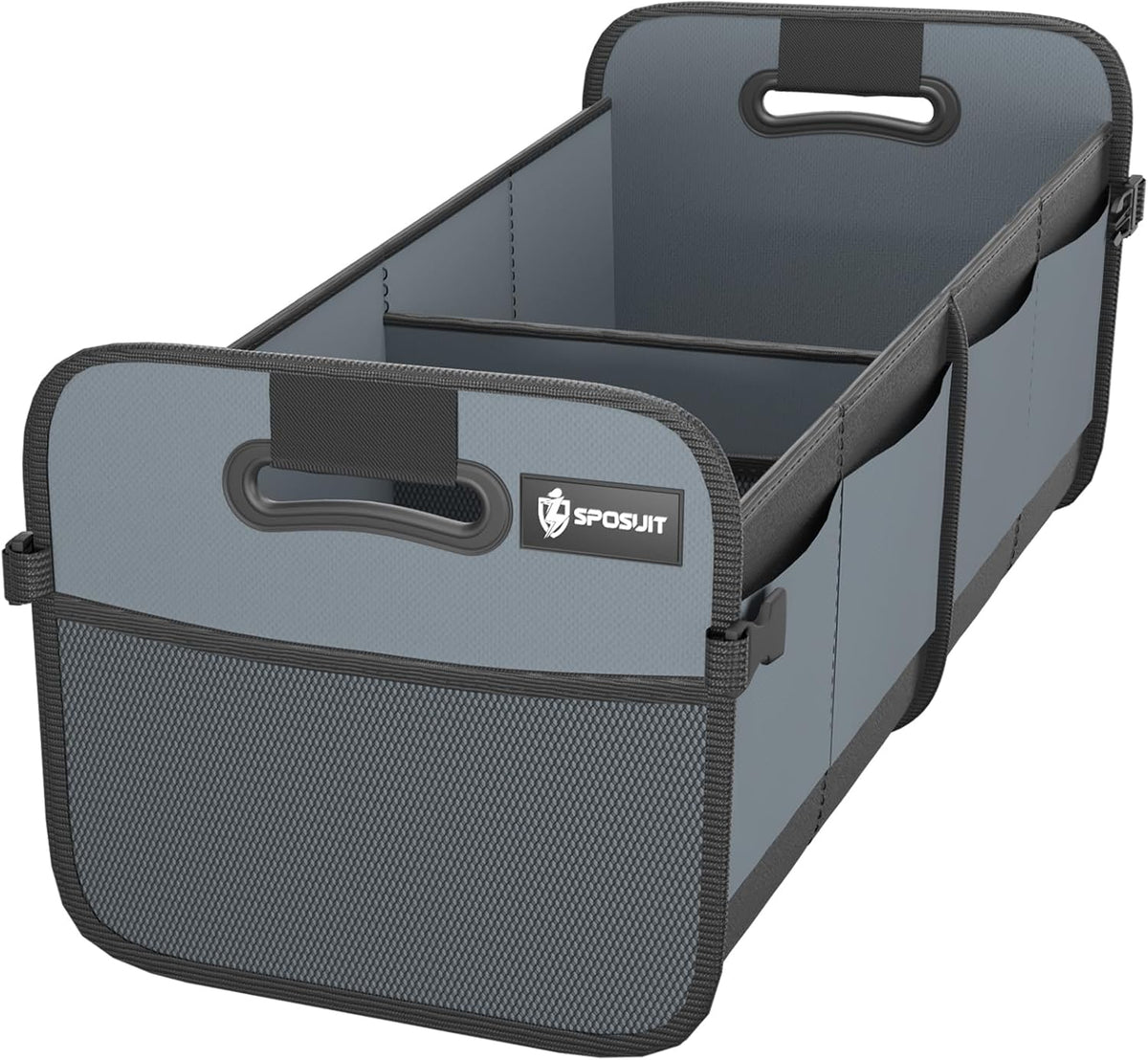 Sposuit Trunk Organizer for Car - 70L Collapsible Car Storage with 11 Pockets & Reinforced Handles, SUV Trunk Organizers for Grocery Cargo(Black)