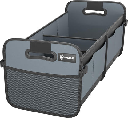 Sposuit Trunk Organizer for Car - 70L Collapsible Car Storage with 11 Pockets & Reinforced Handles, SUV Trunk Organizers for Grocery Cargo(Black)