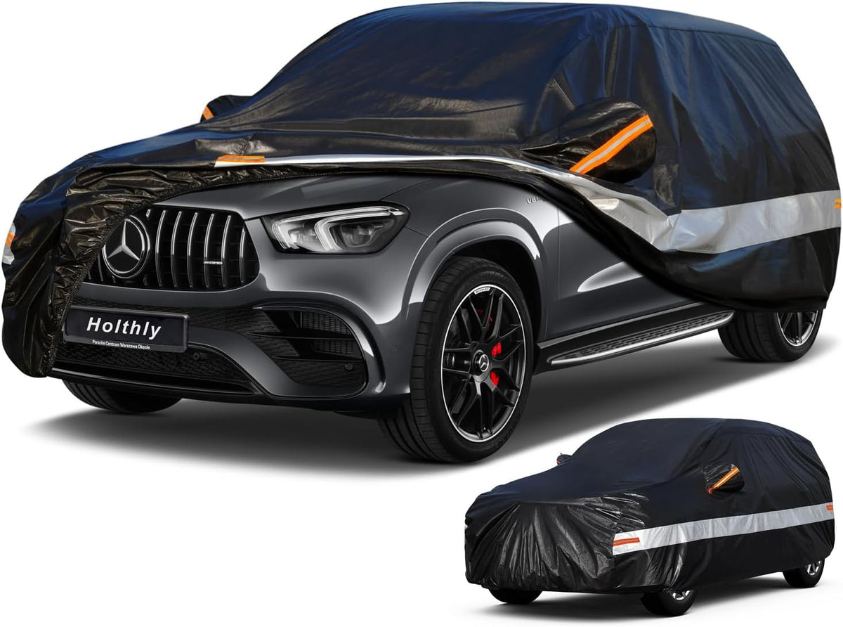 10 Layers Car Cover Custom Fit for Mercedes Benz C Class C250 C300 C43 C63 (1993-2026), Waterproof All Weather for Automobiles, Outdoor Full Cover Sun Dust Rain Protection with Cotton. Black - Colors A