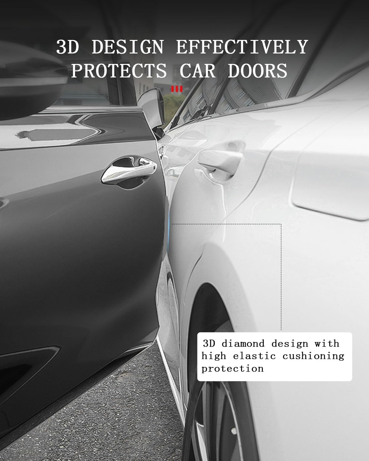 muekzu Silicone Car Door Edge Guard Trim Molding Crash Scratch Protector Scratch Guard for Car,Sedans,Truck,SUV 4PCS (Black)