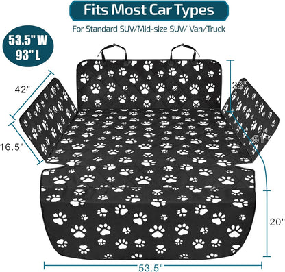 Veckle SUV Cargo Liner for Dogs with Side Flaps, Large (54" x 93") Water Resistant Trunk Cover, Non-Slip Pet Area Protector with Bumper Flap, Universal Fit for SUVs Sedans Vans, Khaki