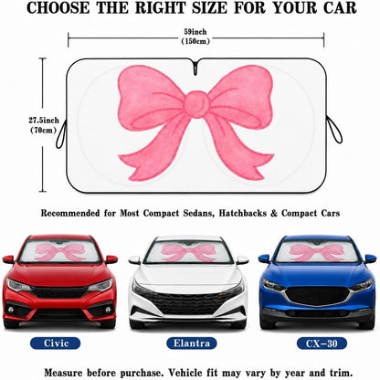Car Windshield Sun Shade, Funny Cartoon Eyes Sun Visor for Car Windshield Universal Fits Sedan Compact Car Hatchback SUV, UV Heat Protection - 59 x 27.5