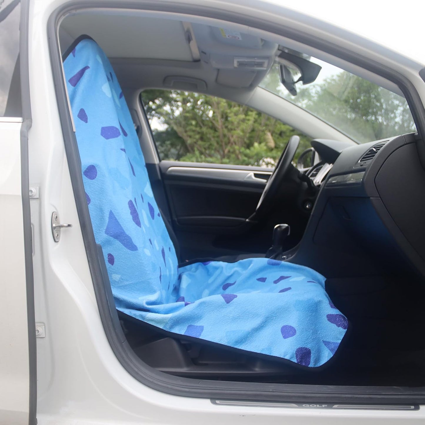 Car Seat Cover Protector Front Seats,for Gym Workout,Running,Swimming,Beach and Hiking,Waterproof Sweat Towel Bucket Seat Covers for Cars SUV Trucks (Black, 1Pcs)