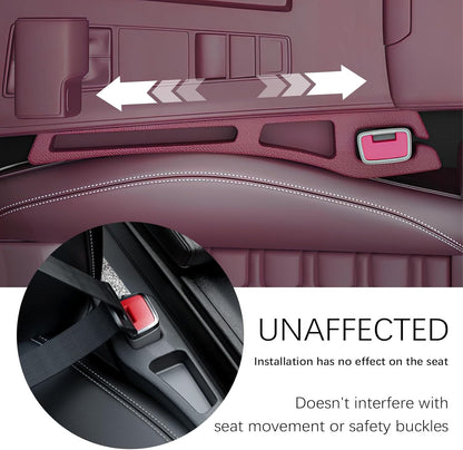 2PCS Car Seat Gap Filler Organizer,2 in 1 Car Gap Filler with Fill and Storage Function for Storing Phones Keys Cards,Universal Multifunctional No Drop Seat Guard for Cars