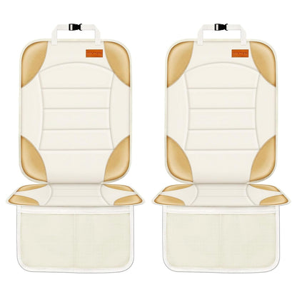 Siivton Car Seat Protector for Child Car Seat,Waterproof Car Seat Cover for Leather and Fabric Seats, 2 Mesh Pockets, Non-Slip Bottom,Thick Padding Cushion