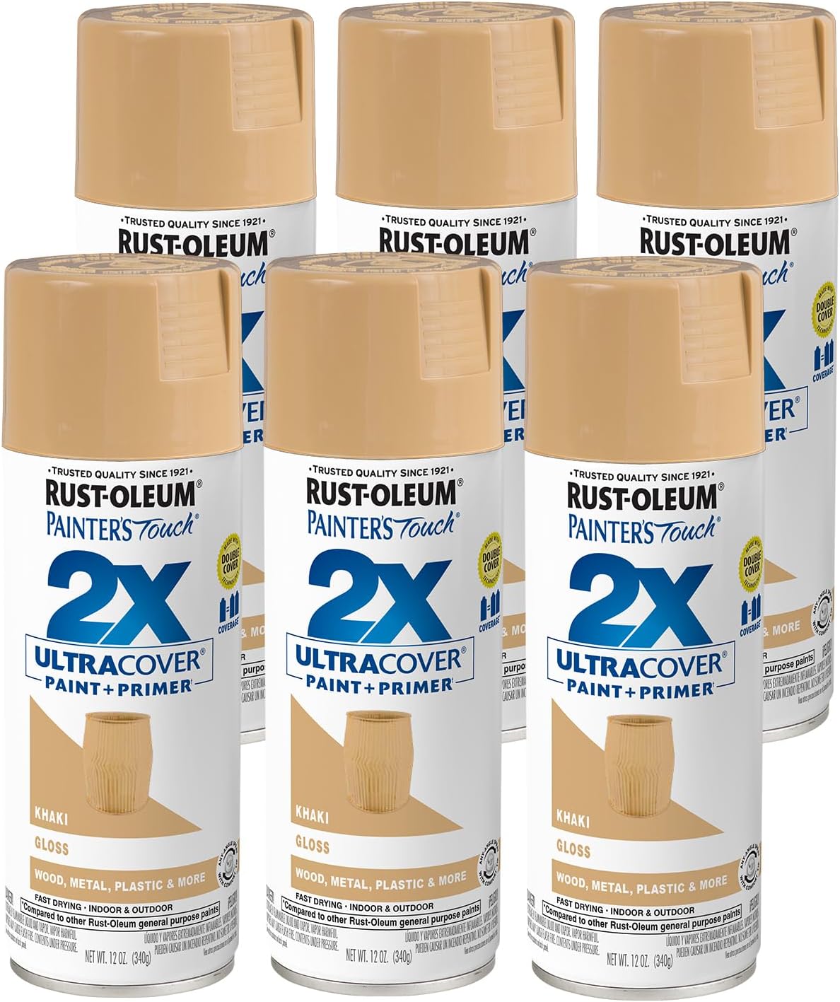Rust-Oleum 334029 Painter's Touch 2X Ultra Cover Spray Paint, 12 oz, Gloss Clear - Colors A
