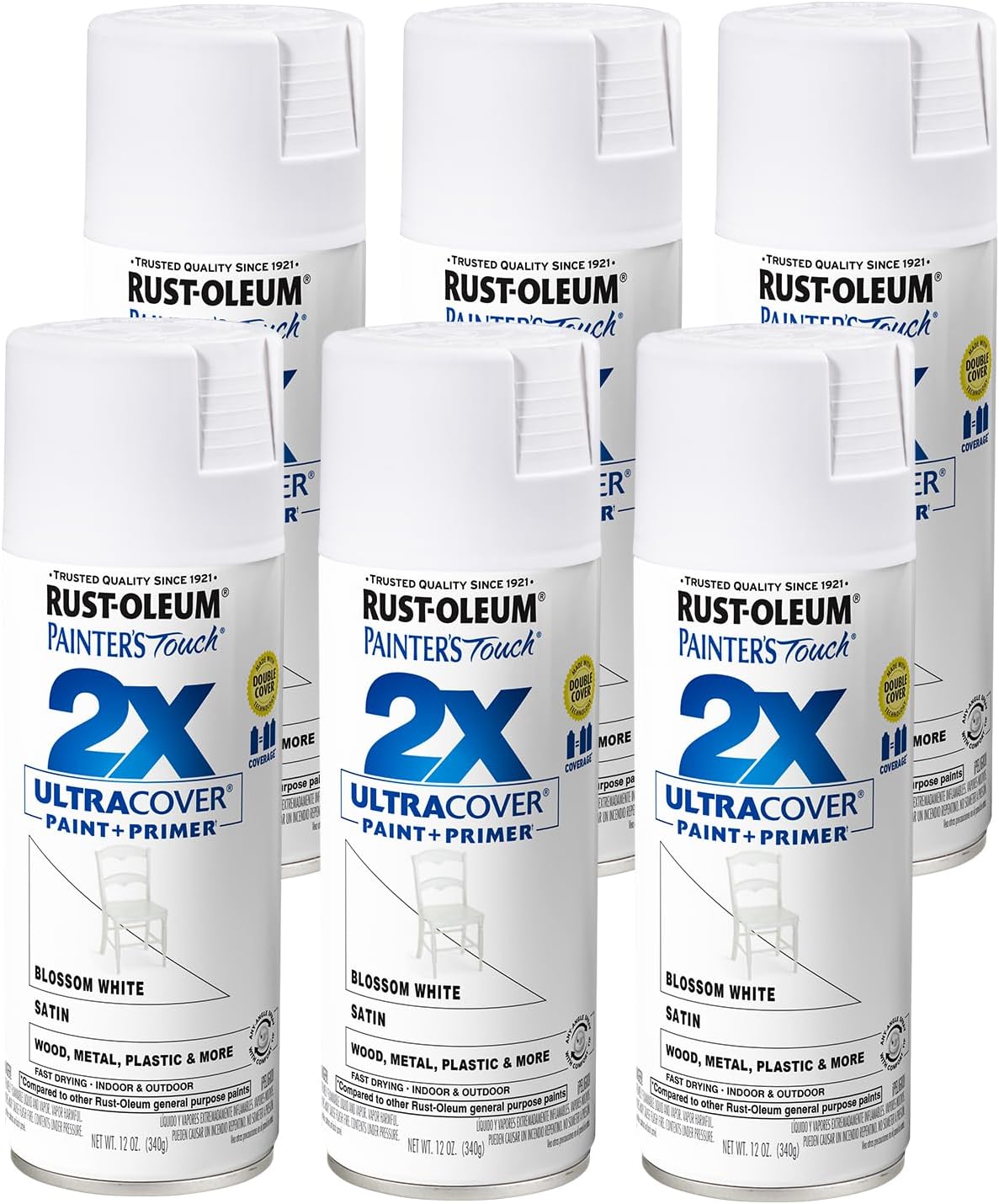 Rust-Oleum 334029 Painter's Touch 2X Ultra Cover Spray Paint, 12 oz, Gloss Clear - Colors D