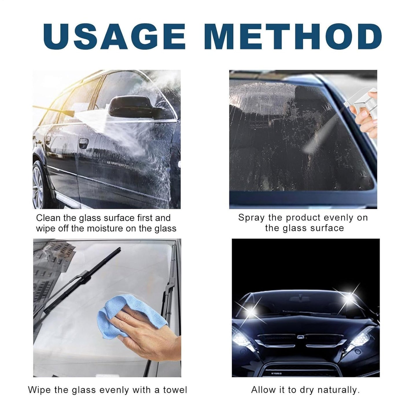 60ml Anti Fog Spray for Windshield, 1/2/3/5 Car Glass Waterproof Coating Agent, Auto Rain Agent Spray, Anti Fog Rain Prevention Spray for Car Interior Windscreen Mirrors Swimming Goggles