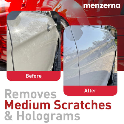 menzerna Medium Cut Polish 2500" I Abrasive Polishing Compound for Medium Scratches and Signs of Use I Buffing and Polishing Compound for Scratch Repair & a Glossy Finish I Silicone Free I 8 fl oz.