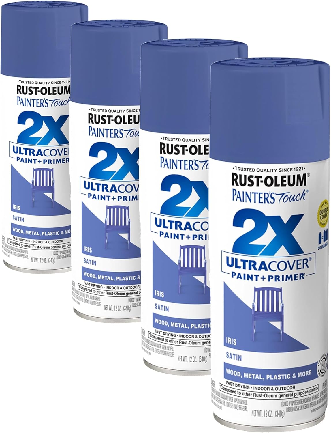 Rust-Oleum 334029 Painter's Touch 2X Ultra Cover Spray Paint, 12 oz, Gloss Clear - Colors C