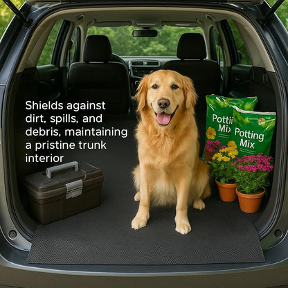 Dependable Industries Premium Non-Slip Car Trunk Mat Cargo Liner Universal Cut-to-Fit Protects Against Dirt Size 39" x 47"