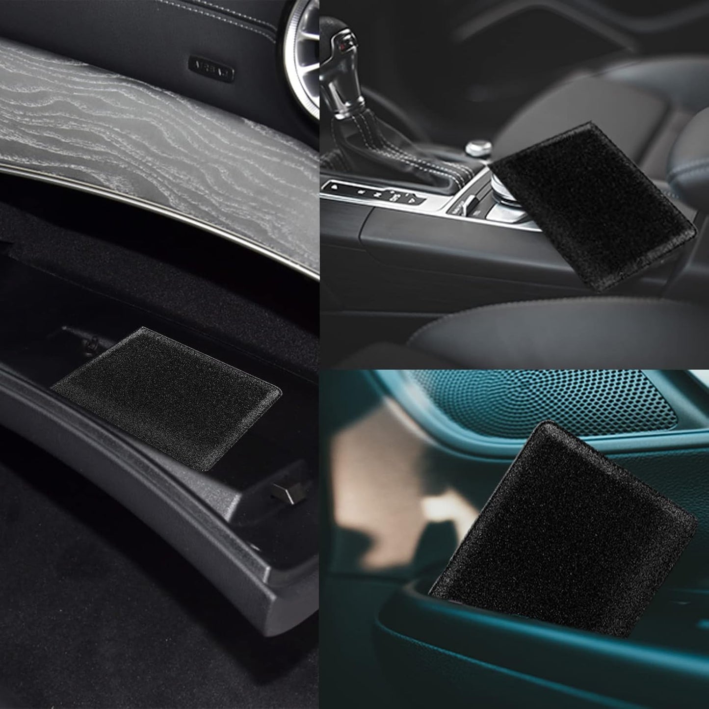 LumiMokki Car Registration and Insurance Holder, Leather Registration and Insurance Card Holder, Vehicle Glove Box Organizer - For Documents, Cards, License (Black)
