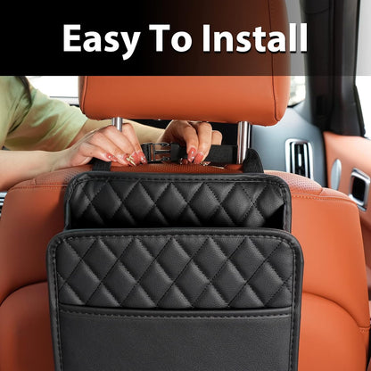 FrgKbTm Car Seat Back Hanging Bag Car Document Holder Multi-Pocket Bottle Bag Storage Box Organizer Travel Tidy Pouch Pocket Kids