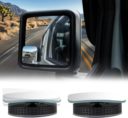 JOYTUTUS Blind Spot Mirror 2 Pack HD Frameless Convex Glass for Wide Angle View and Safer Lane Changing Compatible with Cars SUVs Trucks RVs Easy Stick On & Long Lasting Durability