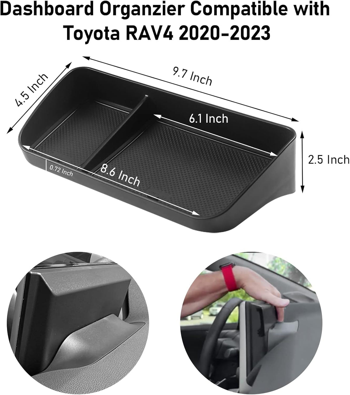 Jaronx Center Console Organizer Compatible with Toyota RAV4 2025 2024 2023 2022 2021 2020 2019, Center Console Glove Box Divider Storage Glove Box Organizer Tray