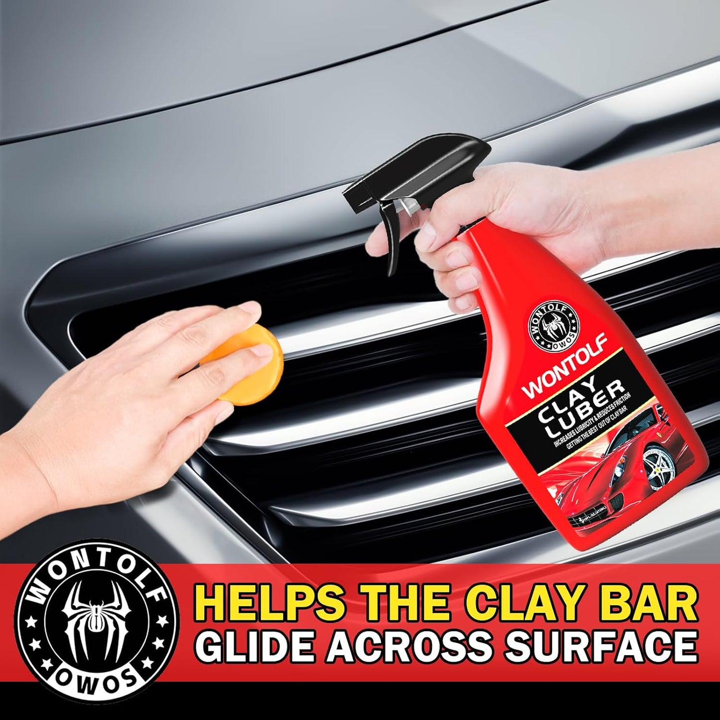 10 Pack Car Clay Bar Kit, Premium Grade Clay Bars Auto Detailing, Clay Luber Synthetic Lubricant, Car Wash Detailing Cleaning Kit for Car, SUV, RV, Truck