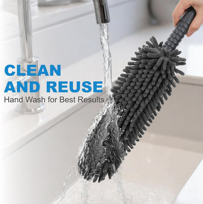 15.8" Car Duster Chenille,Car Accessories Duster Interior for Men,Washable Reusable Duster for Blind,Home,Car,Desk