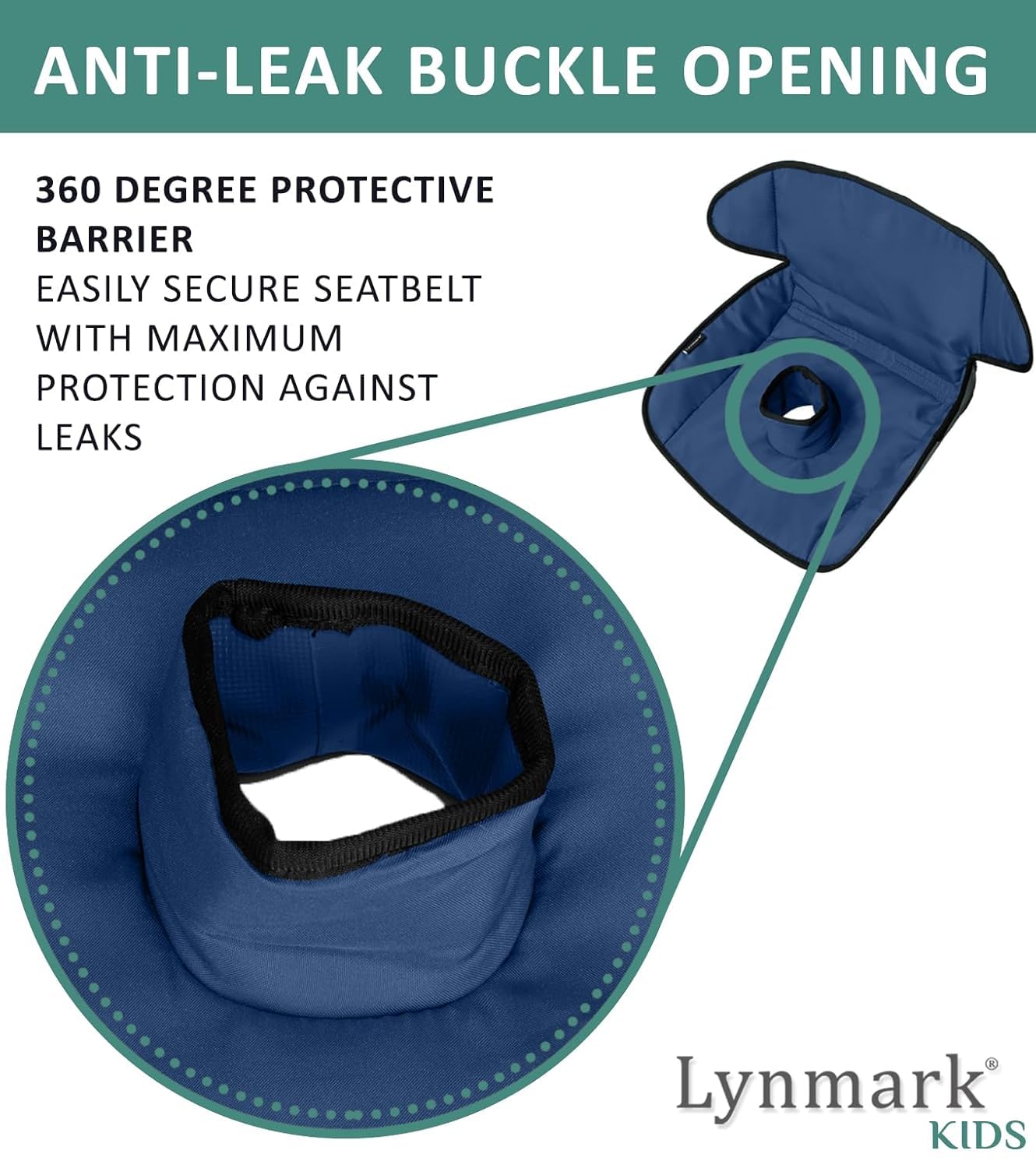 Lynmark® Potty Training Car Seat Protector Cover - Waterproof Soft Piddle Pads for Toddlers and Baby Carseat - Travel-Friendly Universal Washable Liner Mat for Spills, Nappy Leaks, Accidents - Black