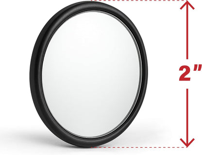 SteadMax 2 Pack Blind Spot Mirrors, HD Glass Wide Angle Convex Rearview Mirrors for Cars, Trucks, SUVs (2 Pack)