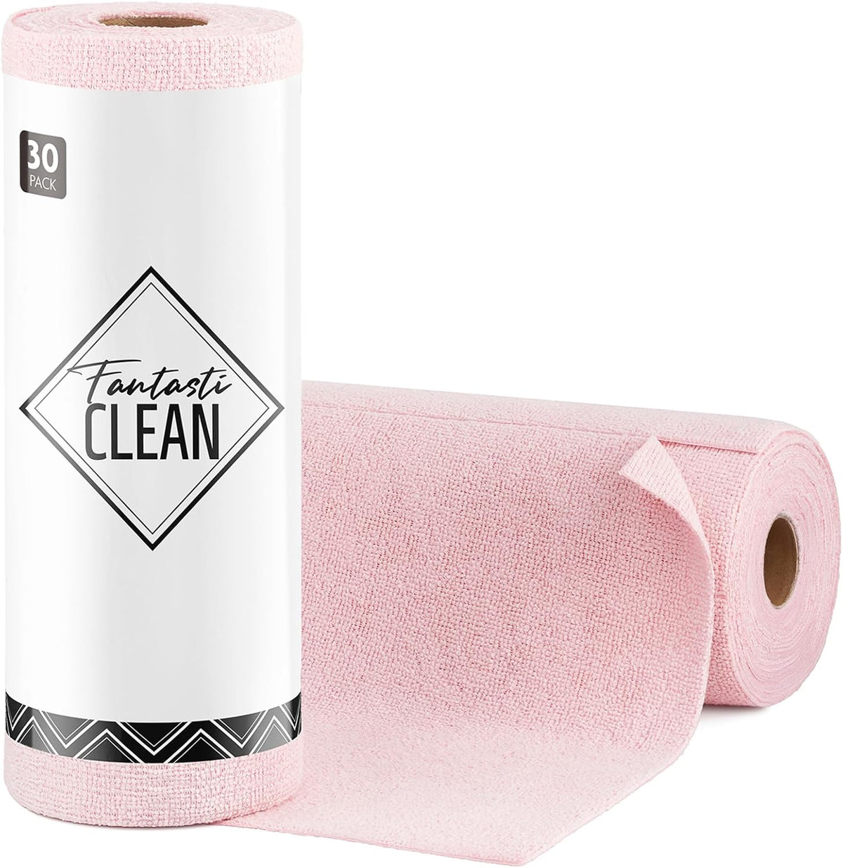 Fantasticlean Microfiber Cleaning Cloth Roll -75 Pack, Tear Away Microfiber Towels, 12" x 12", Reusable, Washable, Scratch Free, Ultra Absorbent for All-Around Cleaning Supplies (DimGray)