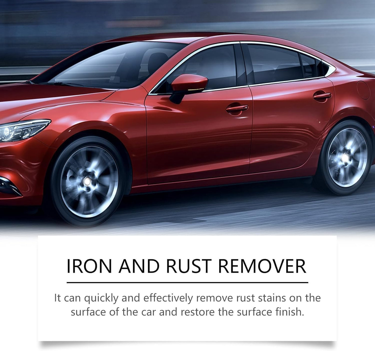 Iron Eraser Rust Remover Spray, Iron Eraser Iron and Rust Remover for Car Wheels and Paint, Fast Acting Rust and Brake Dust Remover, Professional Automotive Surface Cleaning (1PCS)