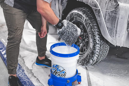 The Rag Company - The Cyclone Ultra Wash Mitt + Cyclone Ultra Wash Pad 6in x 8in Combo Pack - Microfiber Blend, Twist Loop Interior Liner Ideal for Foam, Soap + Bucket, & Rinseless Washing Methods