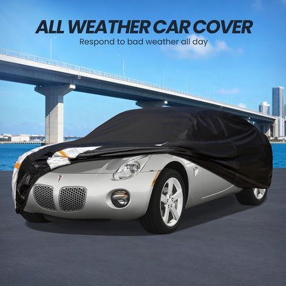Large SUV Car Cover for Chevy Suburban 100% Waterproof All Weather, Heavy Duty Outdoor Full Exterior Covers Rain Sun Wind UV Protection. - Colors D