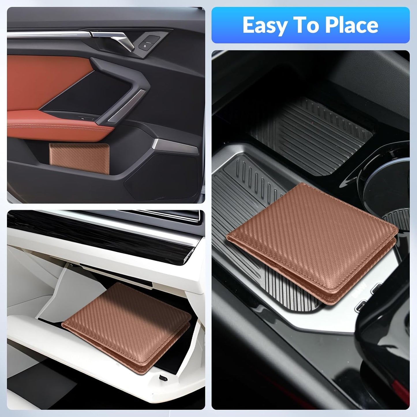 Car Registration and Insurance Card Holder，Vehicle Glove Box Car Organizer，Accessories Case for Storing Driving Licences, Cards, Documents
