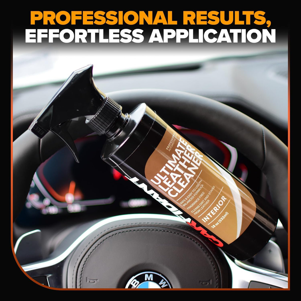Leather Couch Conditioner & Restorer - Full Leather Restore & Conditioning Kit with Applicator Pad for Car Seats, Couch, Furniture, Shoe, Sofa, Bag & Purses - 18 fl. oz.