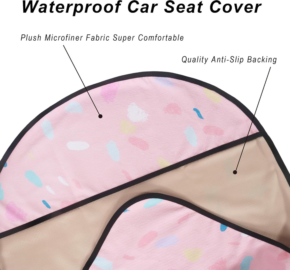 Car Seat Cover Protector Front Seats,for Gym Workout,Running,Swimming,Beach and Hiking,Waterproof Sweat Towel Bucket Seat Covers for Cars SUV Trucks (Black, 1Pcs)