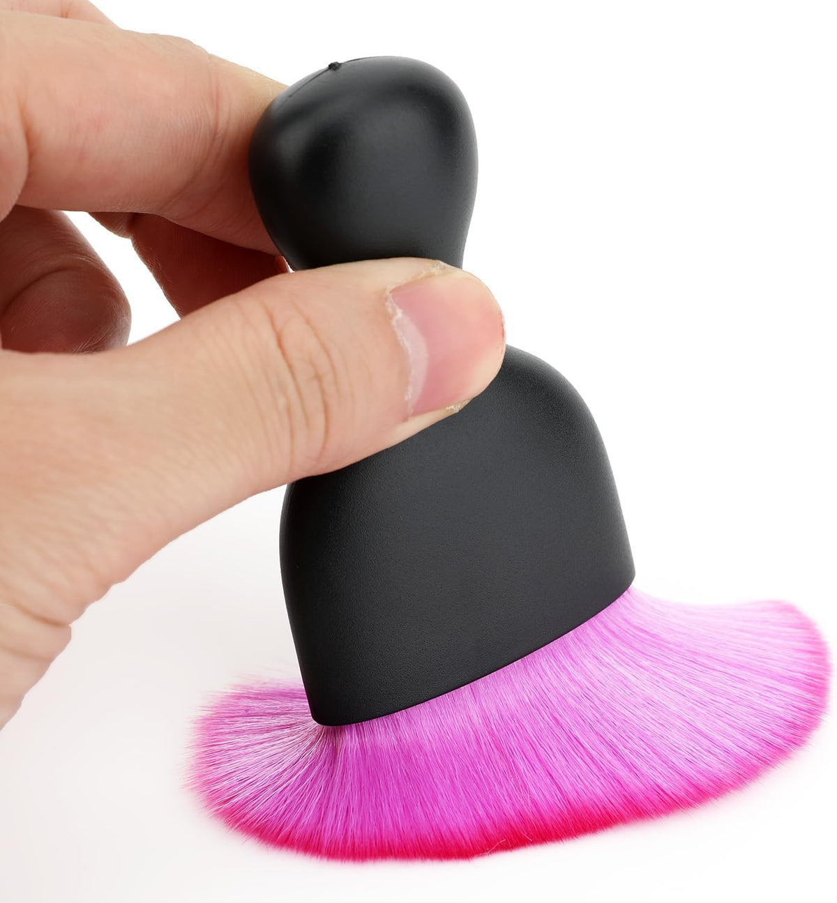 Car Detailing Brush, Soft Bristle Cleaning Brush, Scratch-Free Auto Duster Tool for Dashboard, Air Vents, Leather & Interior Cleaning (Black&Brown)