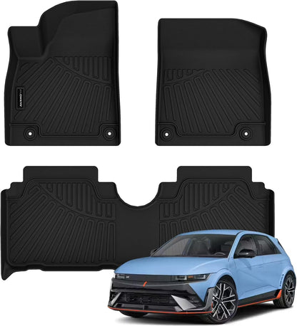 Auxko All Weather Floor Mat & Cargo Mat Fit for 2026 2025 2024 2023 2022 Hyundai Tucson Hybrid(Not PHEV) TPE Liner Tucson Accessory Set All Season Odorless Anti-Slip Floor Liner