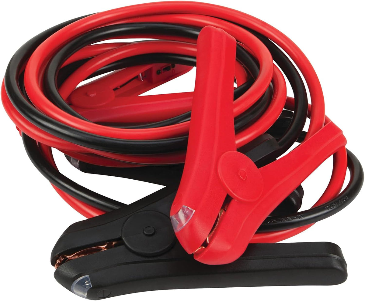 Performance Tool W1675 10ft 4GA Lighted Jumper Cables - Tangle-Free, Heavy Duty Clamps, Suitable for Trucks, SUVs, and Other Large Vehicles