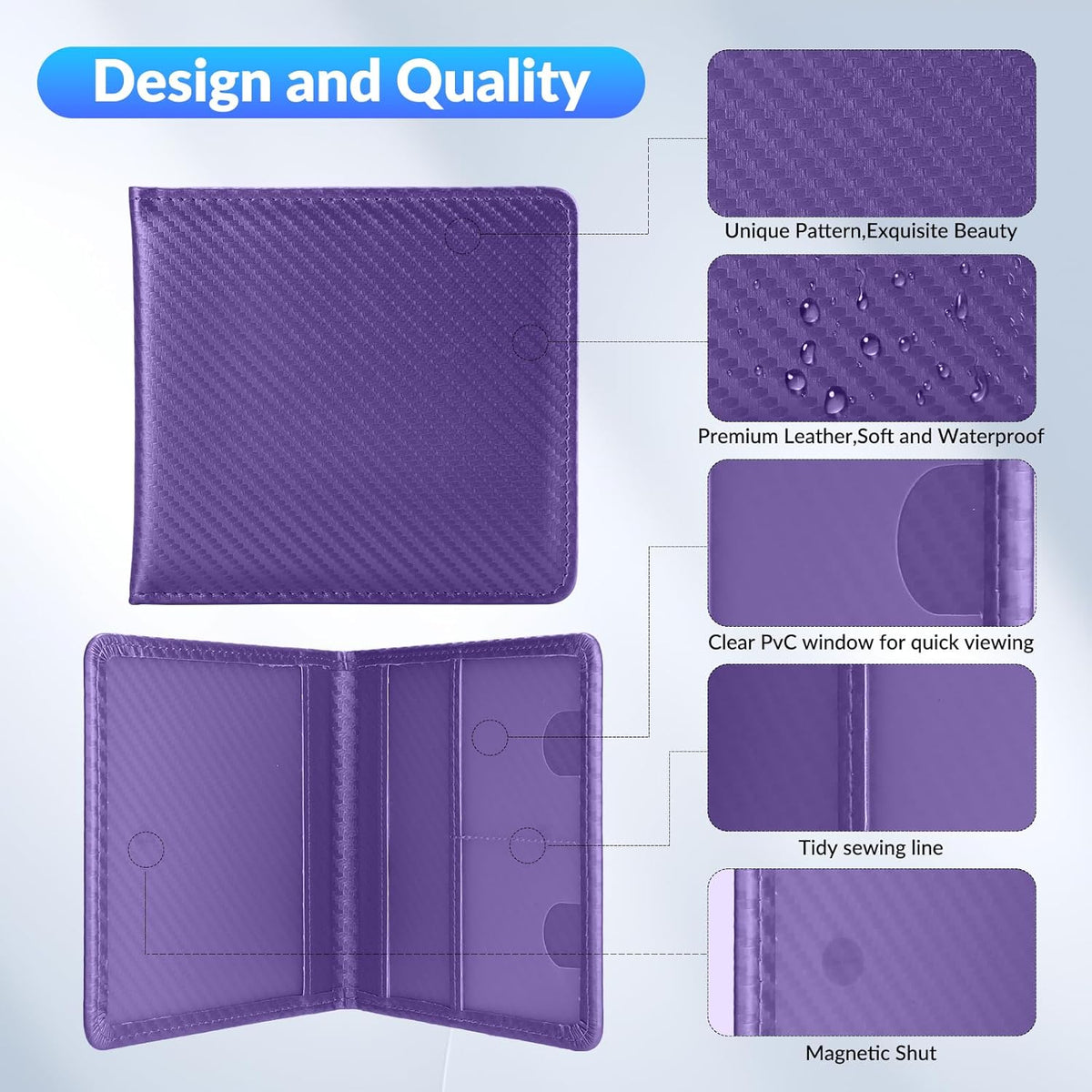 Car Registration and Insurance Card Holder，Vehicle Glove Box Car Organizer，Accessories Case for Storing Driving Licences, Cards, Documents