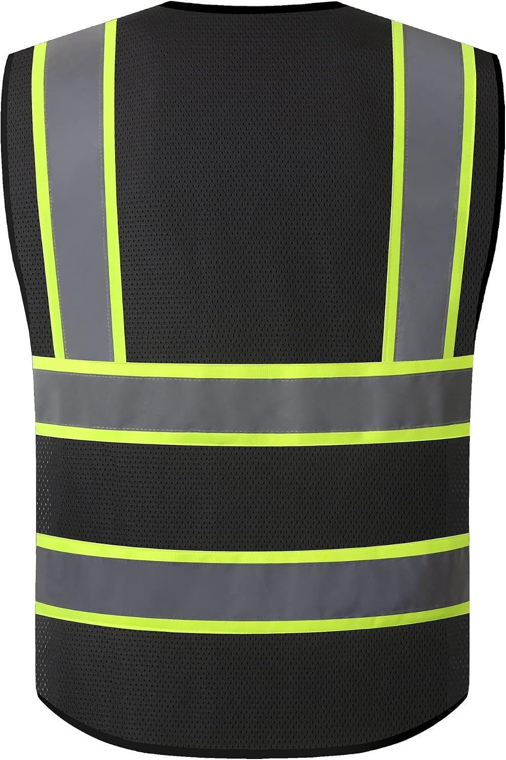 Reflective High Visibility Safety Vest for Men Women with Pockets Zipper Front Meets ANSI/ISEA Standards