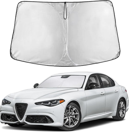 EcoNour Car Windshield Sun Shade | 2025 Upgraded Innovative No-Light-Pass Technology for Maximum Coverage | Foldable Sun Shade Keeps Your Vehicle Cool | Must-Have Car Accessories | Small (59" x 29") - Colors J