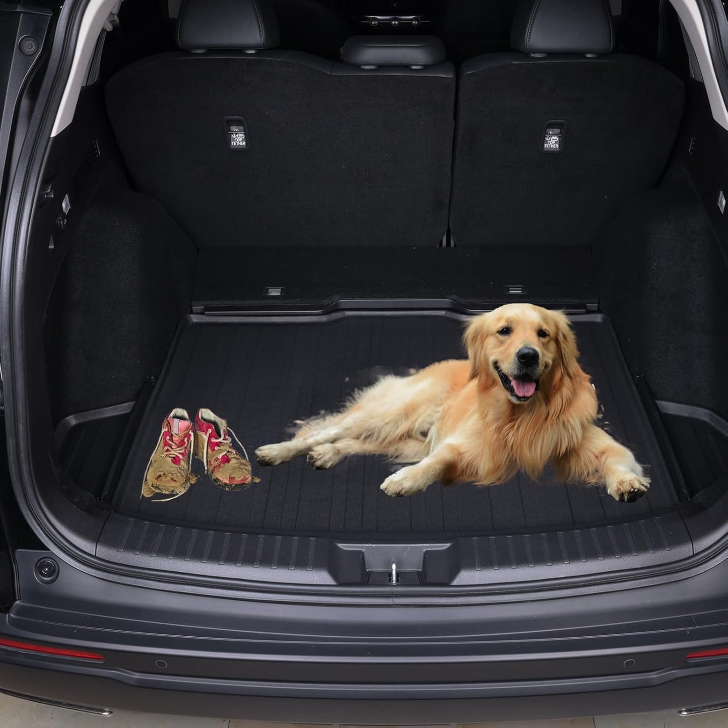 Floor Mats & Trunk Mat for 2012-2017 Chevy Equinox/GMC Terrain,TPE All Weather Protection 2 Rows Car Floor Liners with Cargo Liners for Chevrolet Equinox Accessories