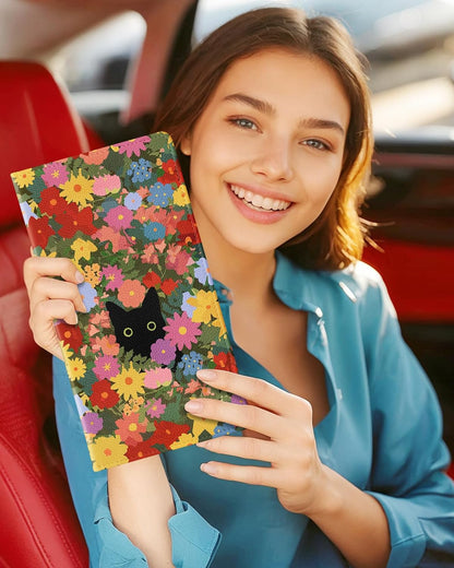 Slohif Car Registration and Insurance Card Holder with Magnetic Shut - Vehicle Glove Box Organizer Women Leather Automobile License Holders Coasters Auto Accessories Case for Document,Strawberry