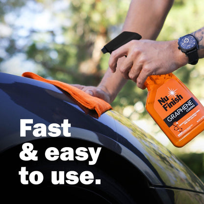5-in-1 Complete Detailer Spray with Towel by Nu Finish, Preserves and Protects Car Detailing, Includes 1 Microfiber Towel, 22 Oz Spray
