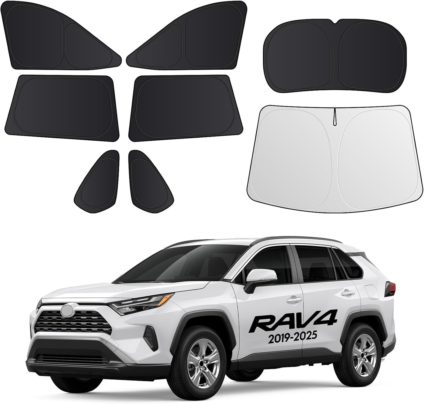 Wigoo 2026 Upgrade 8PCS Full Set Window Sunshade for Toyota 4Runner 2010-2024 [7-Layer Cooler & Blacker, Ice-Crystal Tech] with Windshield for Sun Block, Baby, Camping, Privacy Napping, Relax