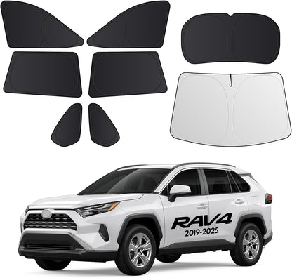 Wigoo 2026 Upgrade 8PCS Full Set Window Sunshade for Toyota 4Runner 2010-2024 [7-Layer Cooler & Blacker, Ice-Crystal Tech] with Windshield for Sun Block, Baby, Camping, Privacy Napping, Relax