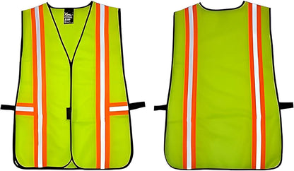 G & F Products High Visibility Reflective Safety Vest, One Size, Machine Washable Work Vest for Jobsite Safety