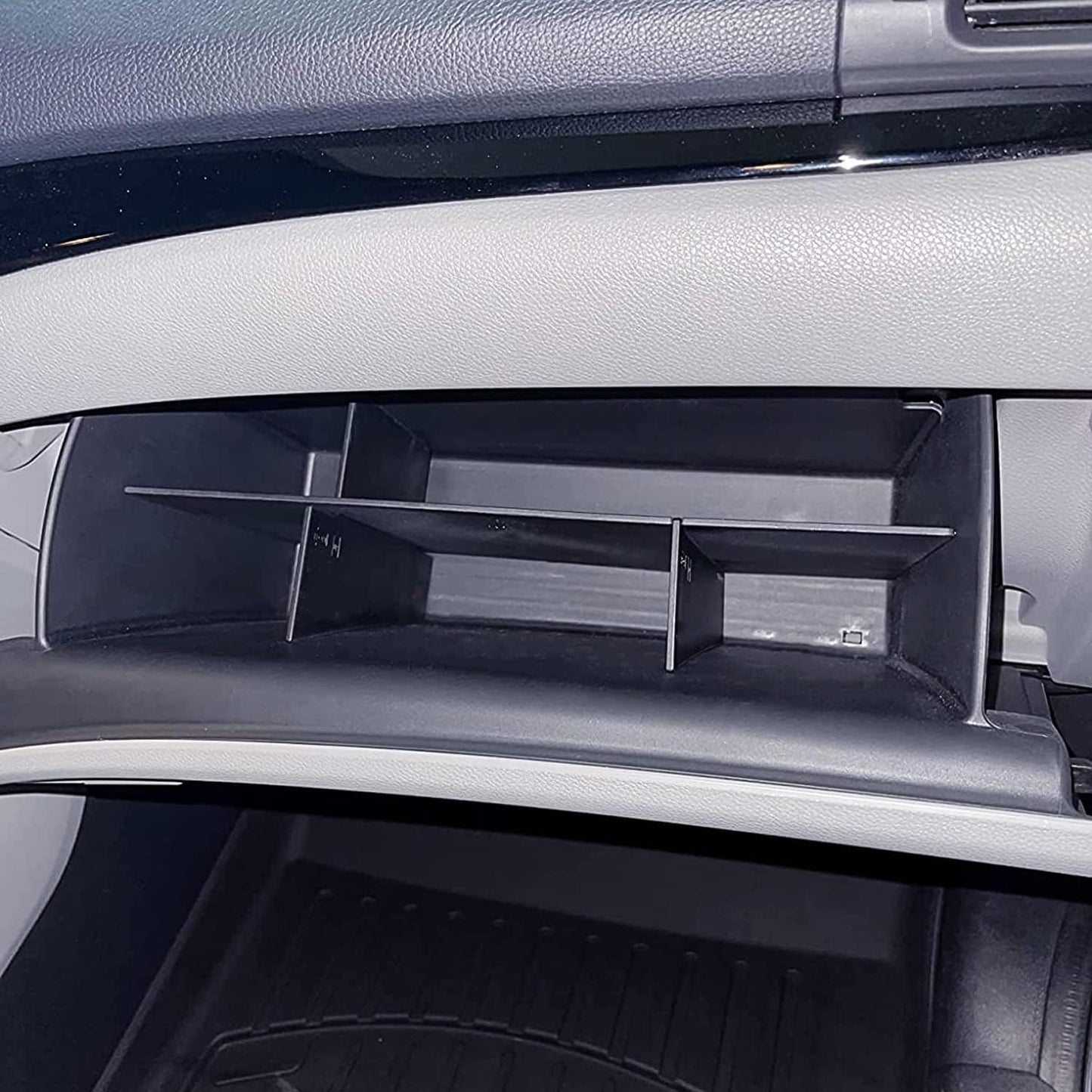 EDBETOS Glove Box Dividers Organizer Compatible with Honda Pilot 2016-2020 2021 2022/ Ridgeline 2017-2023/ Passport 2019-2023 Accessories Double Compartment Optimize Interior Storage Space