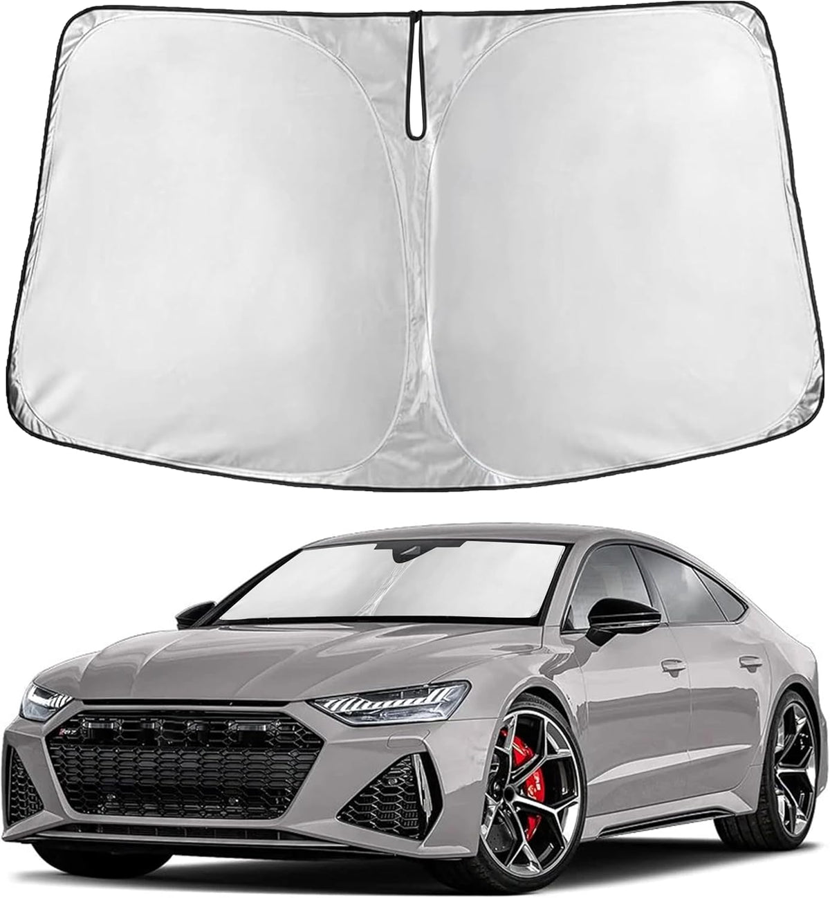 EcoNour Car Windshield Sun Shade | 2025 Upgraded Innovative No-Light-Pass Technology for Maximum Coverage | Foldable Sun Shade Keeps Your Vehicle Cool | Must-Have Car Accessories | Small (59" x 29") - Colors E