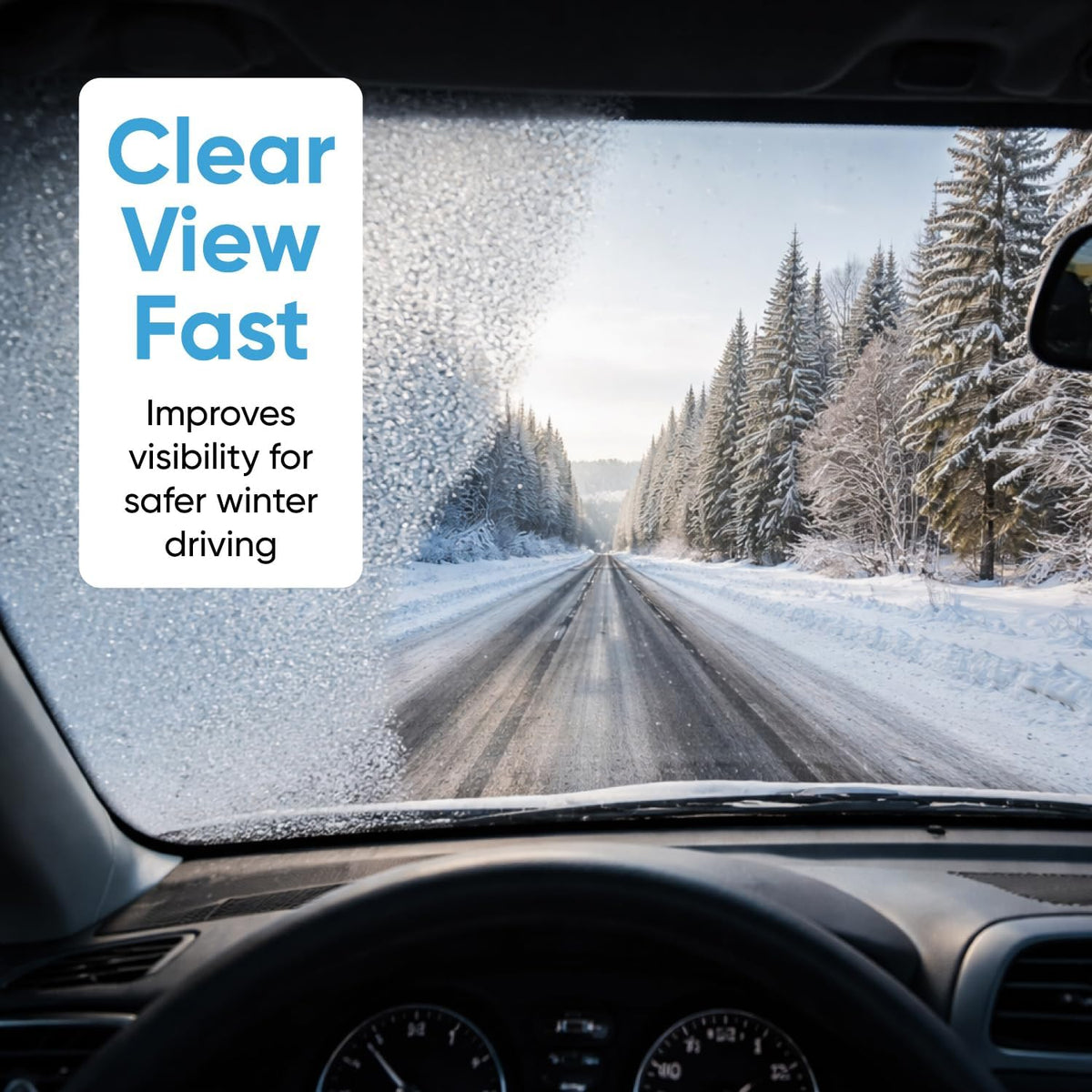 Superio Windshield Deicer for Car – Winter Ice Melt & Defroster, Washer Fluid Safe, 17 oz