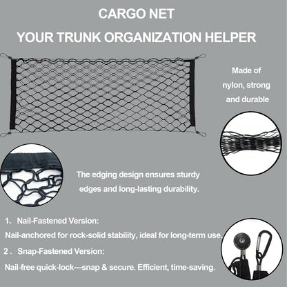 Cargo Net Stretchable，Car Exterior Accessories for SUV, Jeep, Trucks, Double-Layered Network Car Exterior Accessories for Secure Storage 35.4x15.8 inch