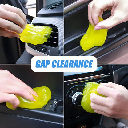 Car Cleaning Gel, Vehicle Dust Detailing Putty Slime Cleaner Kit for Air Vent, Reusable Automotive Interior Detail Clean Mud Removal Tool, Universal for SUV Sedan Truck (Blue)