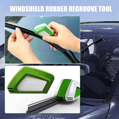 1 PC Car Wiper Blade Restorer Tool, Windshield Wiper Quickly Repair Tool, Cleaning Windshield Blade Cutter Repairer, Universal for Most Cars, Trucks, SUVs (Green)