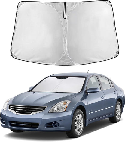 EcoNour Car Windshield Sun Shade | 2025 Upgraded Innovative No-Light-Pass Technology for Maximum Coverage | Foldable Sun Shade Keeps Your Vehicle Cool | Must-Have Car Accessories | Small (59" x 29") - Colors F